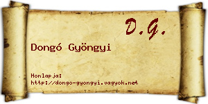 Dongó Gyöngyi névjegykártya