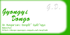 gyongyi dongo business card